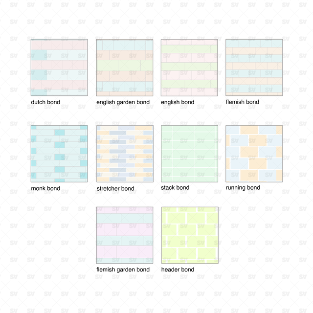 illustrator patterns bricks colorful