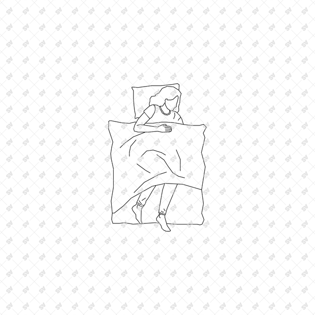 CAD, Vector, PNG Chilling Characters in Plan View Multi-Pack (Top View)