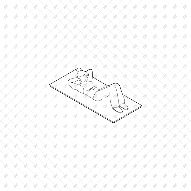 CAD, Vector, PNG Isometric View Workout Characters
