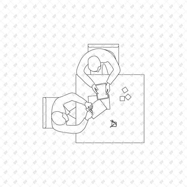 CAD, Vector, PNG Library Characters in Top View