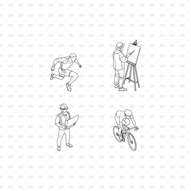 CAD, Vector, PNG Isometric Urban People
