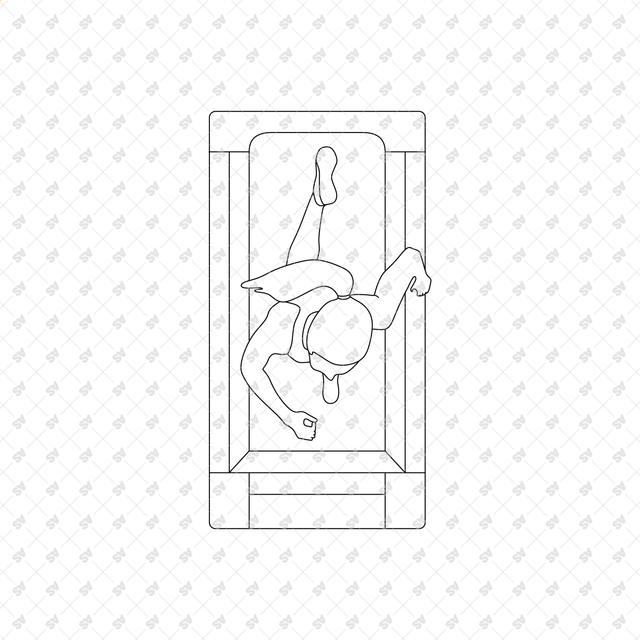 CAD, Vector, PNG Gym Workout Characters in Top View