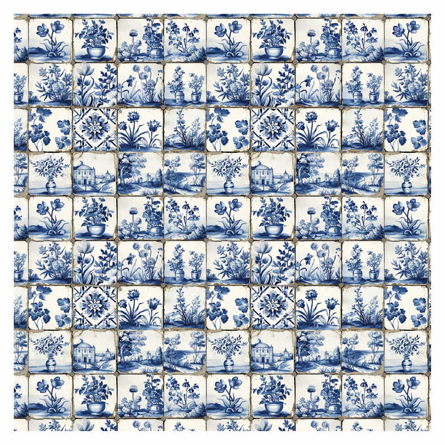 Illustrator Pattern Library - Delft Tiles Textures