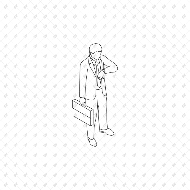CAD, Vector, PNG Isometric View Urban Waiting People