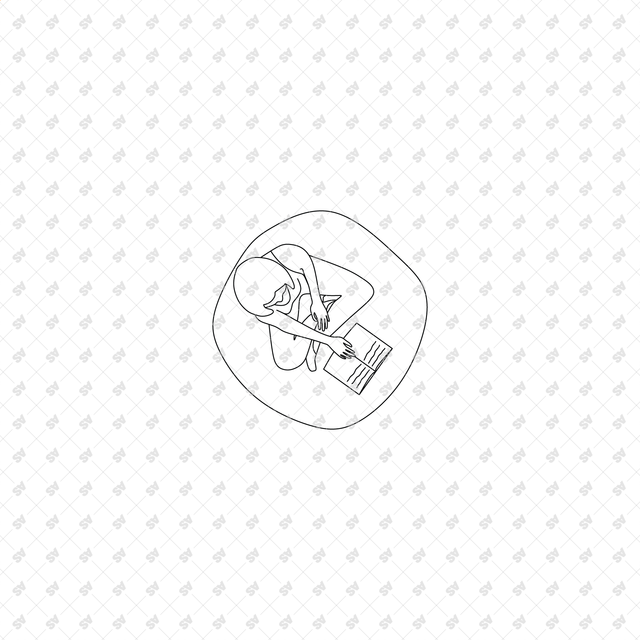 CAD, Vector, PNG Library Characters in Top View