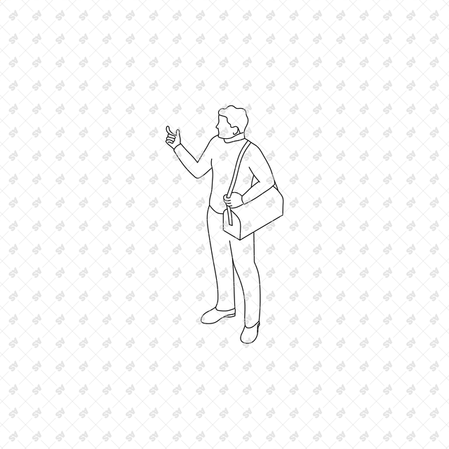 CAD, Vector, PNG Isometric View Urban Waiting People