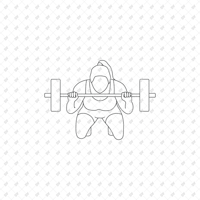 CAD, Vector, PNG Gym Workout Characters in Top View