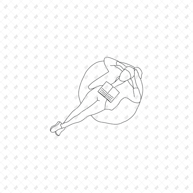 CAD, Vector, PNG Library Characters in Top View