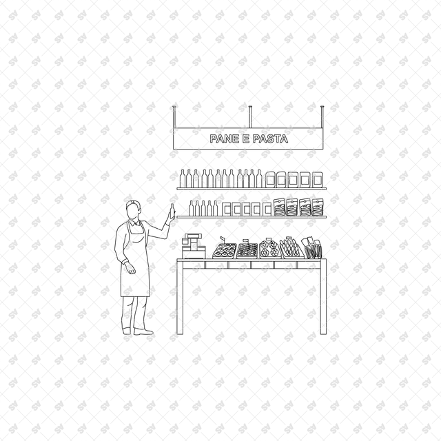 CAD, Vector Italian Food Store, Trattoria and Market