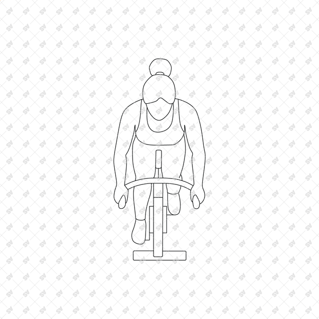 CAD, Vector, PNG Gym Workout Characters in Top View
