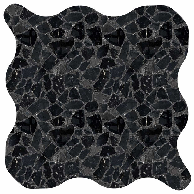 Illustrator Pattern Library - Black Terrazzo Textures