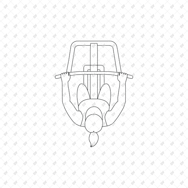 CAD, Vector, PNG Gym Workout Characters in Top View