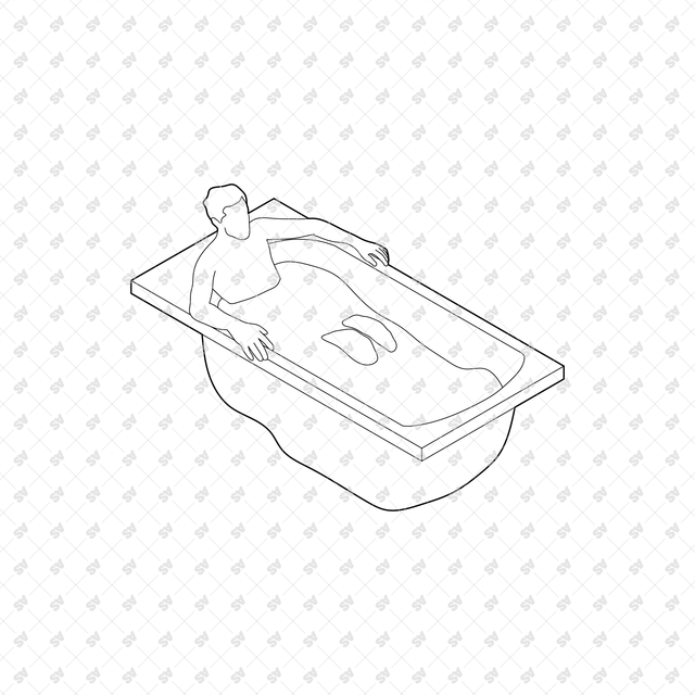 CAD, Vector, PNG Isometric View Shower Users