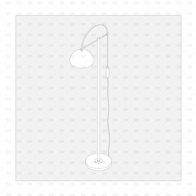 vector isometric lamp
