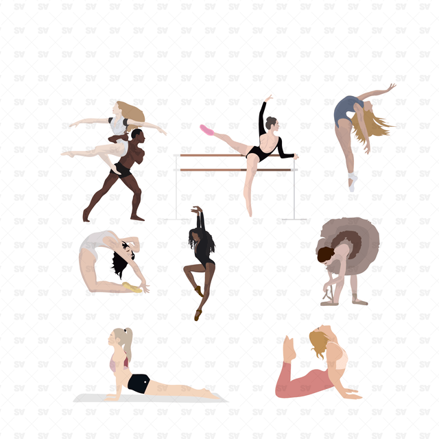 Vector, PNG Active People (47 characters)