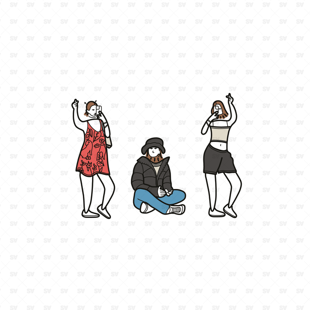 Vector PNG Casual Street Characters