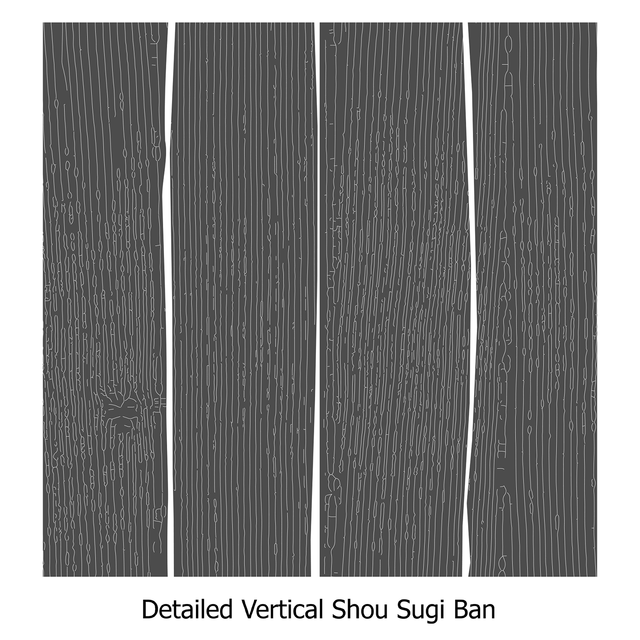 Illustrator Pattern Library - Shou Sugi Ban (Charred Wood Panels)