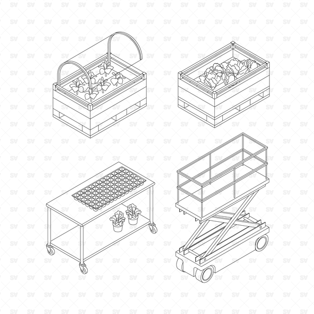 Urban Farming 06 (9 Isometric Illustrations)