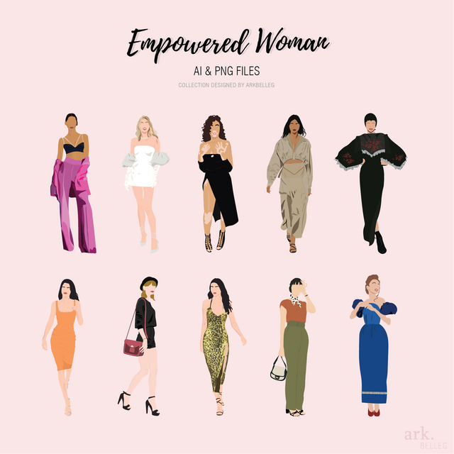 famous women vector