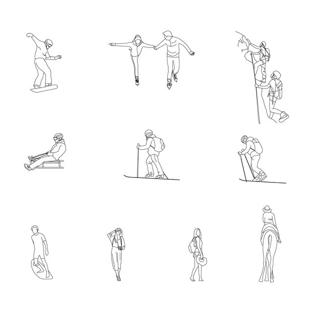 CAD & Vector Winter & Summer Activities Set