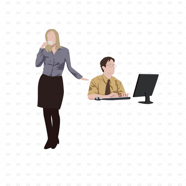 The Office TV Series Characters vector AI + PNG