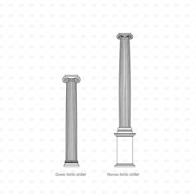 CAD & Vector Classical Architectural Orders/ Columns