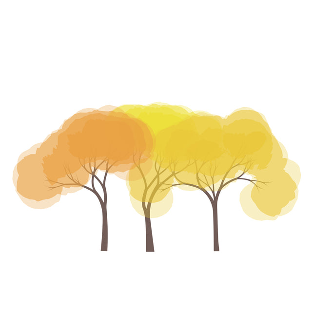 Flat Vector Watercolor Trees (+PNGs)