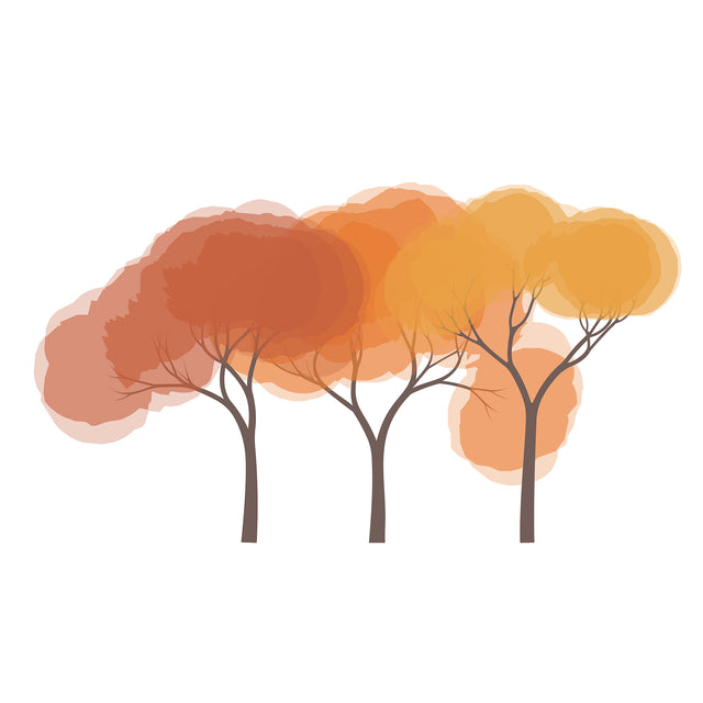 Flat Vector Watercolor Trees (+PNGs)