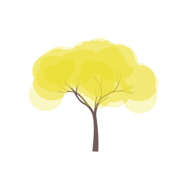 Flat Vector Watercolor Trees (+PNGs)