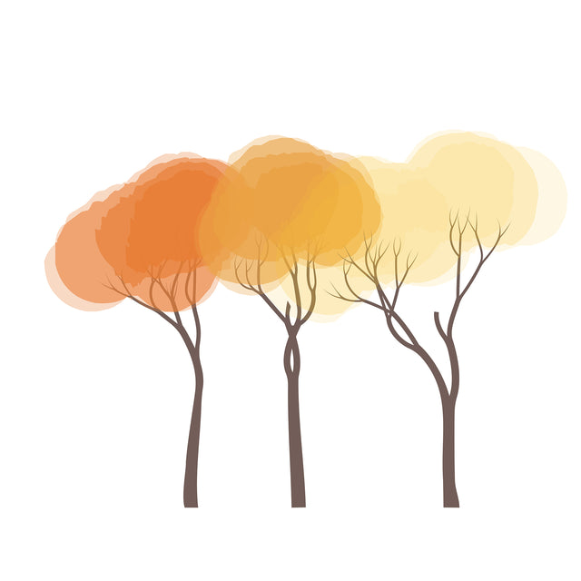 Flat Vector Watercolor Trees (+PNGs)