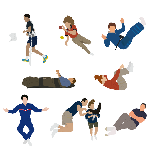 vector astronauts illustration
