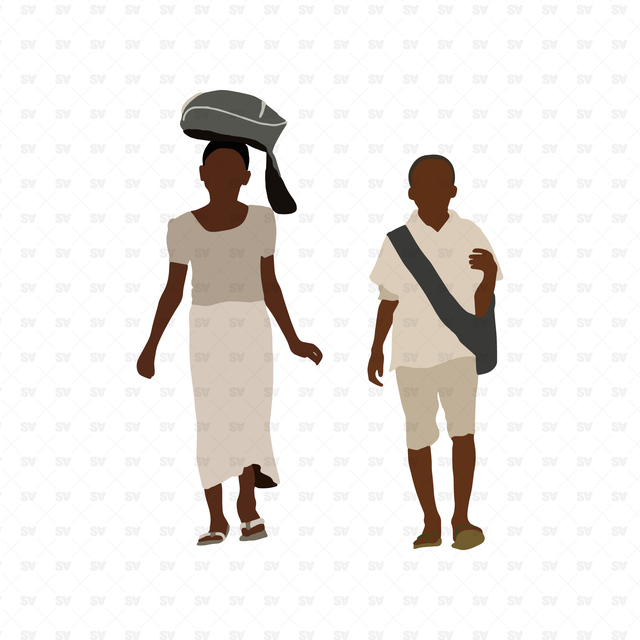 vector african people kids png