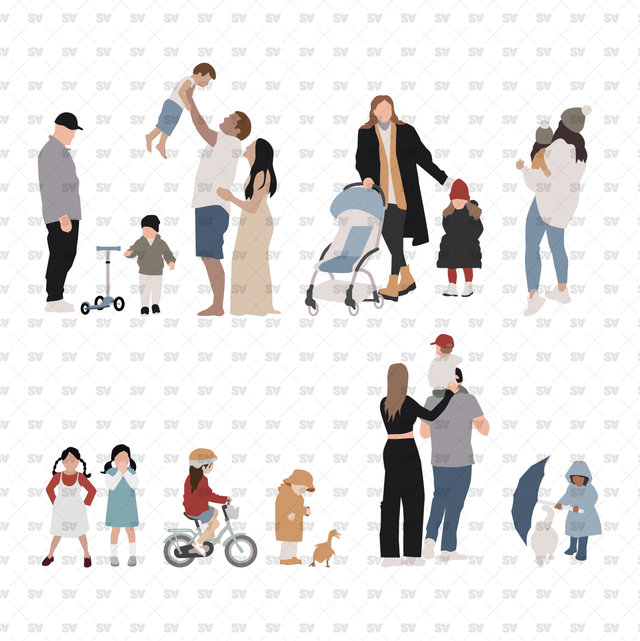 Flat Vector Family Characters