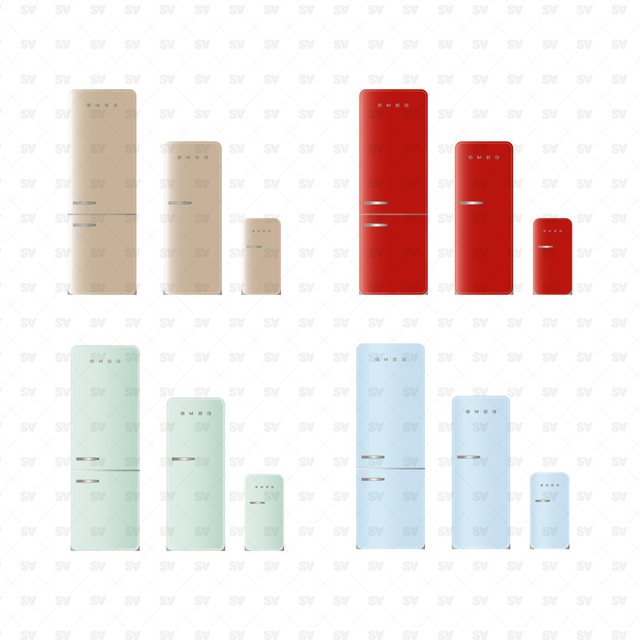 Vintage Refrigerators vector