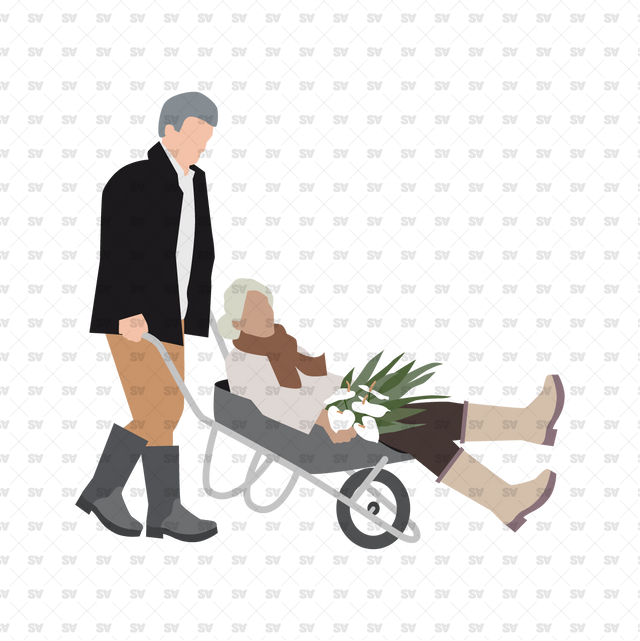 Flat Vector Elderly People