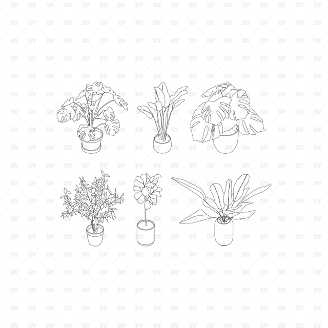 vector isometric plants