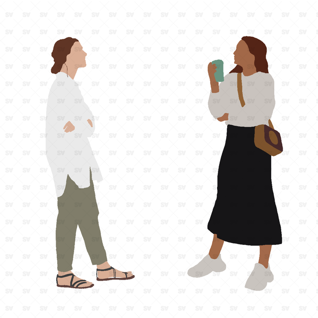 flat vector European People