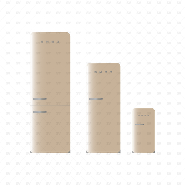 Vector Vintage Refrigerators AI PNG
