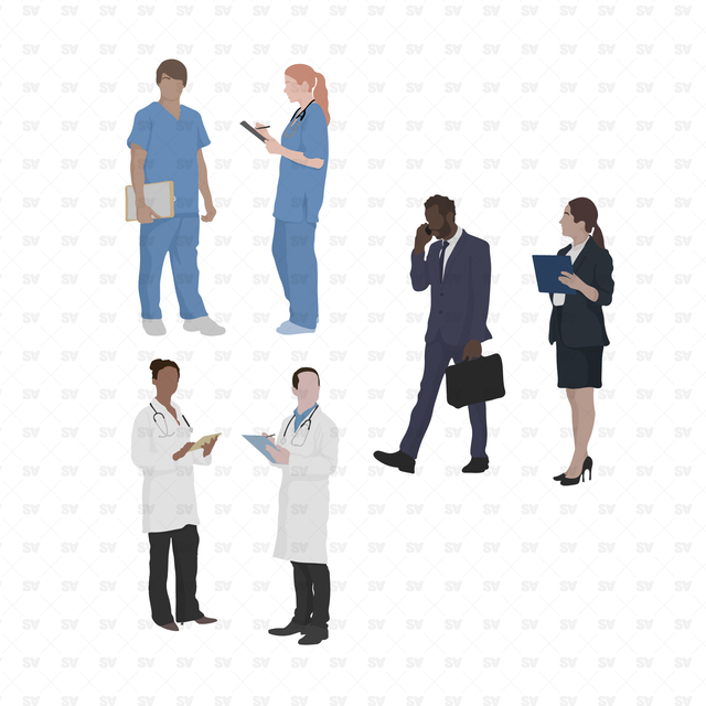 Vector People nurse doctor