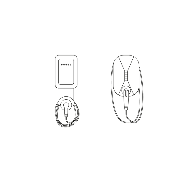 CAD & Vector Electric Car Vehicle Charging Stations Set