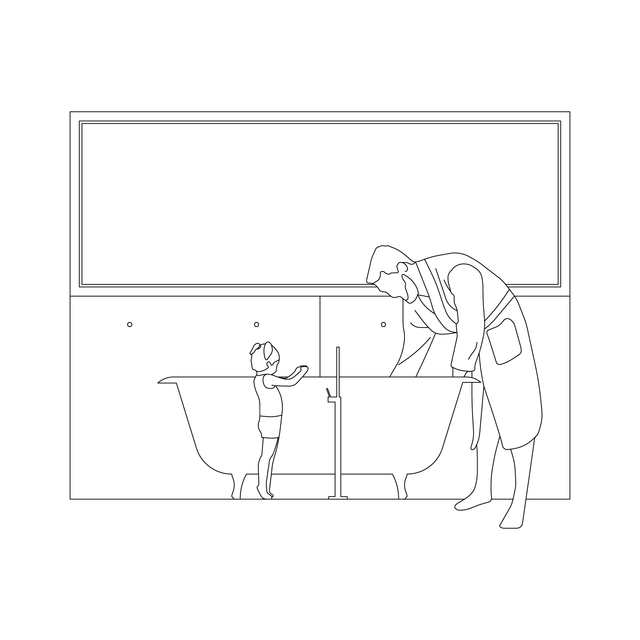 CAD & Vector Restroom/ Toilet/ WC Furniture Side View Set