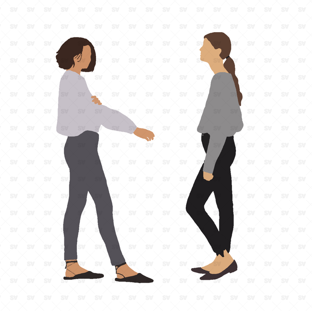 flat vector European People