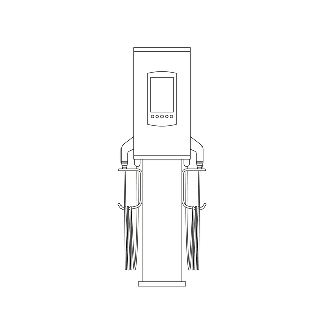 CAD & Vector Electric Car Vehicle Charging Stations Set