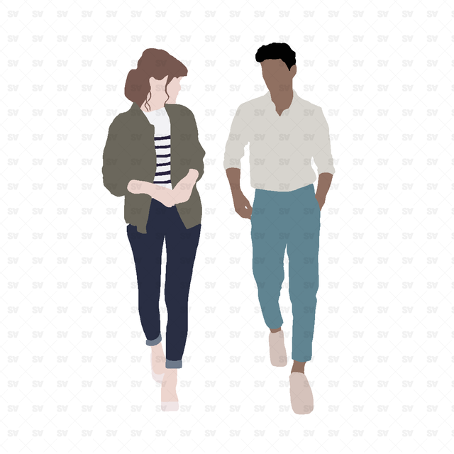 flat vector European People