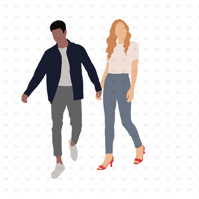 flat vector European People