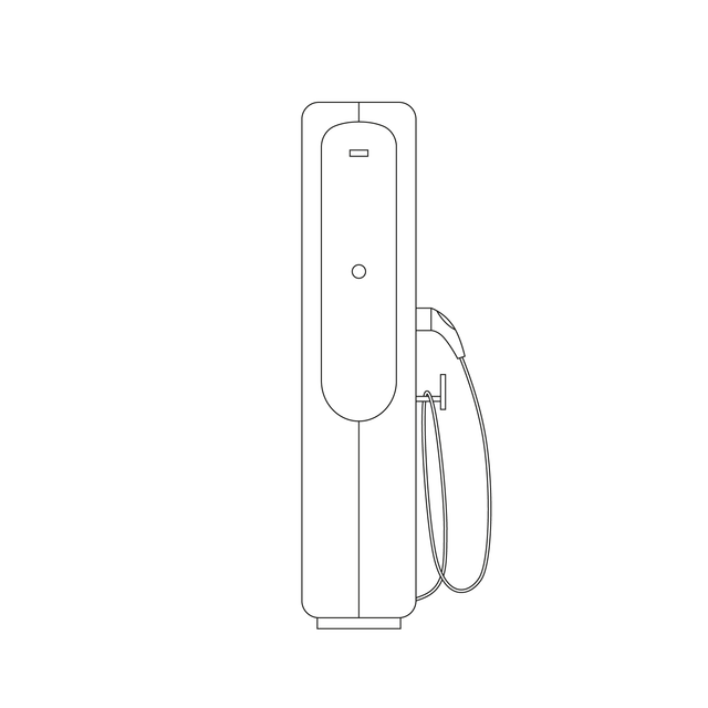CAD & Vector Electric Car Vehicle Charging Stations Set