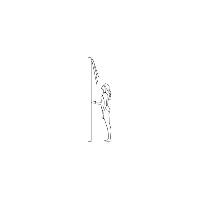 CAD & Vector Shower Set (Side View)