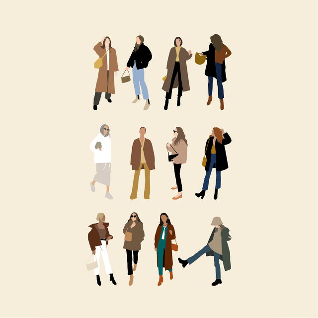 flat vector people autumn free