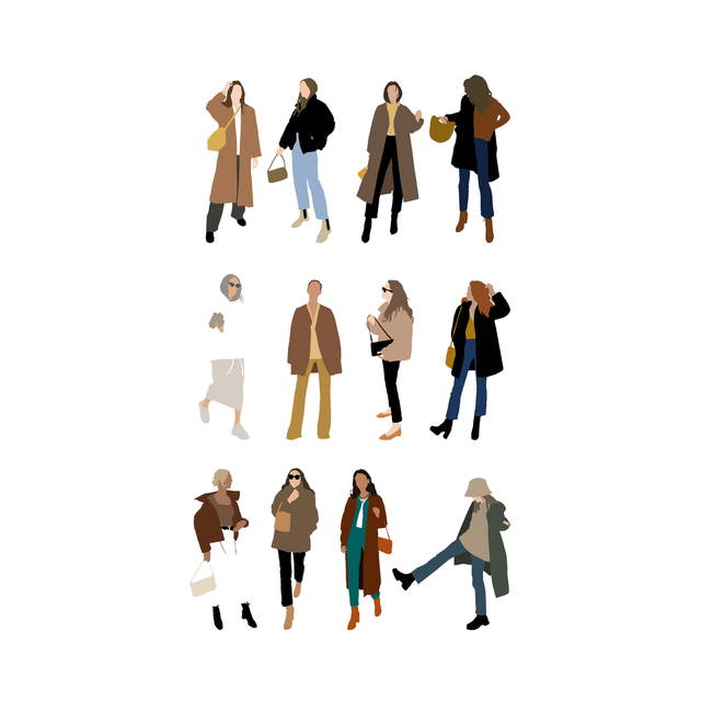 flat vector people autumn free