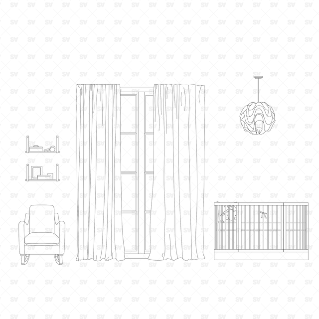 CAD & Vector Babies and Toddler Furniture